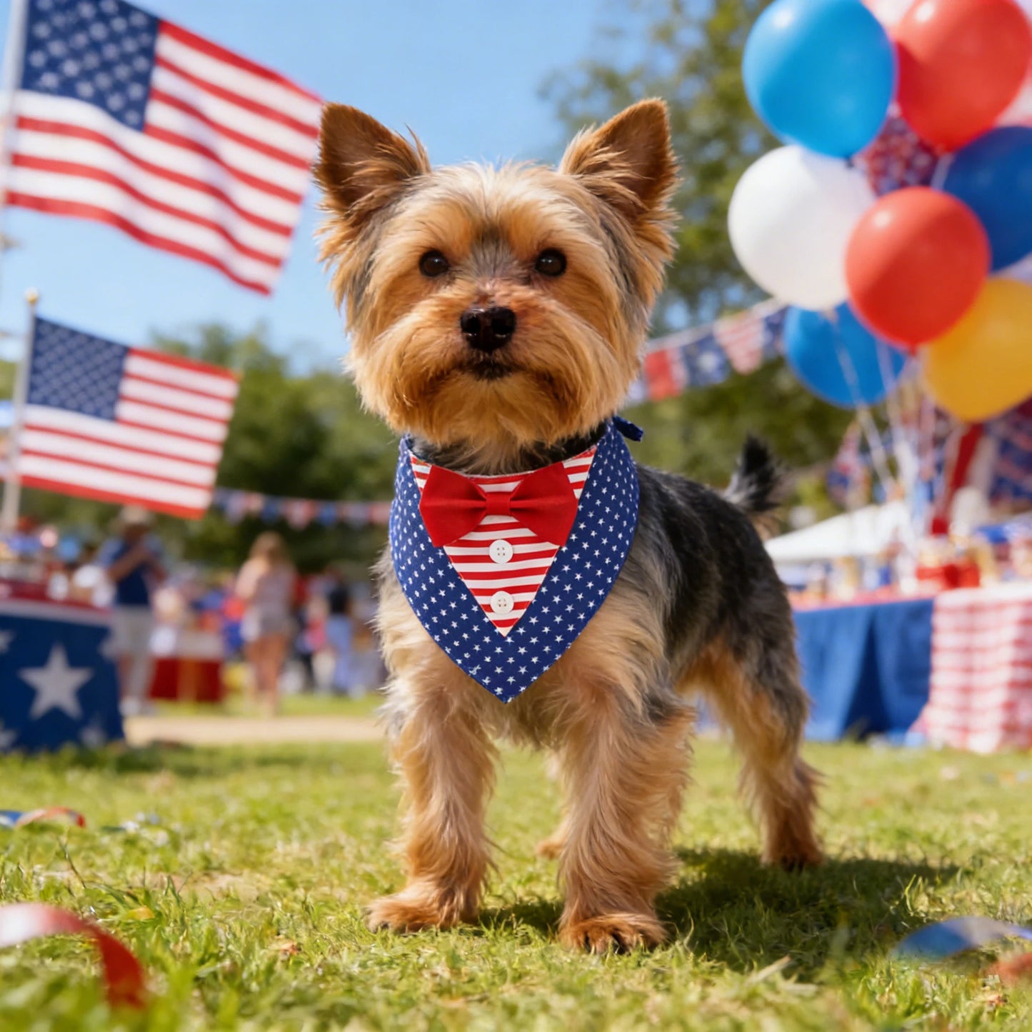Patriotic Tuxedo Pet Bandana - 4th of July Edition