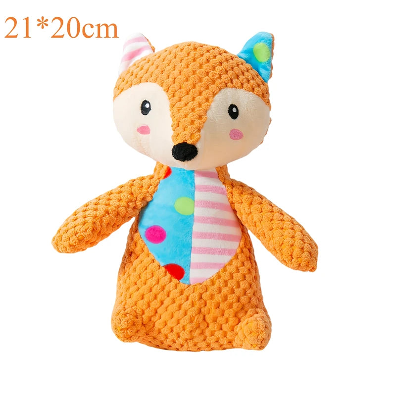 Squeaky Plush Dog Chew Toy - Bite Resistant Dental Care Animal