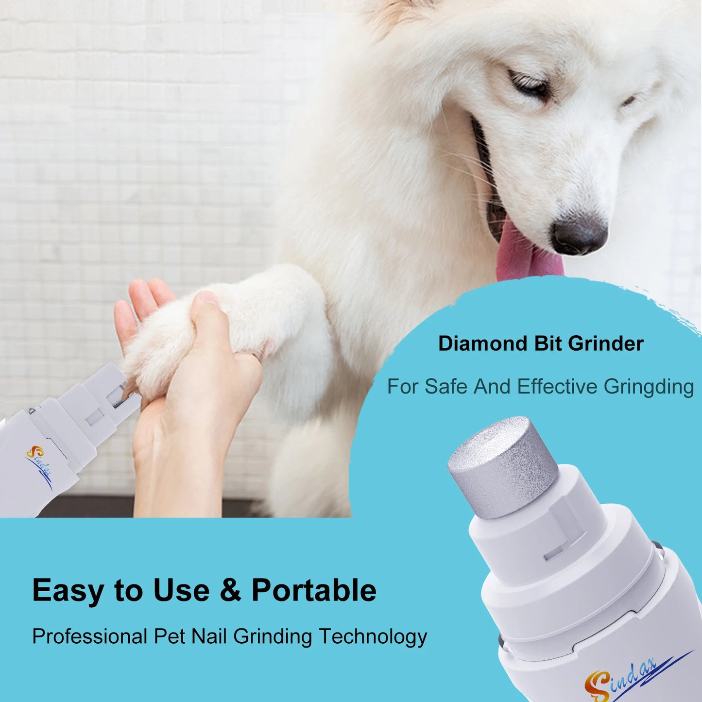 Professional Quiet Pet Nail Grinder (USB Rechargeable)