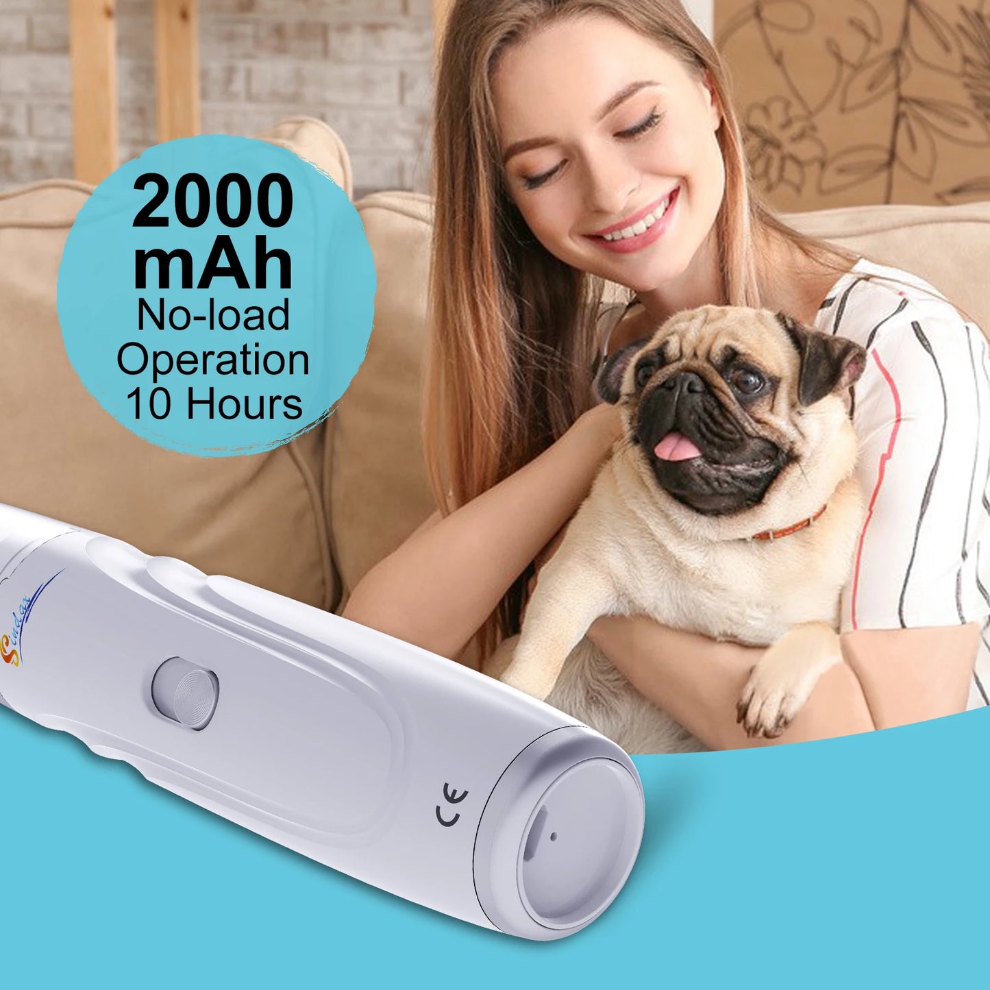 Professional Quiet Pet Nail Grinder (USB Rechargeable)