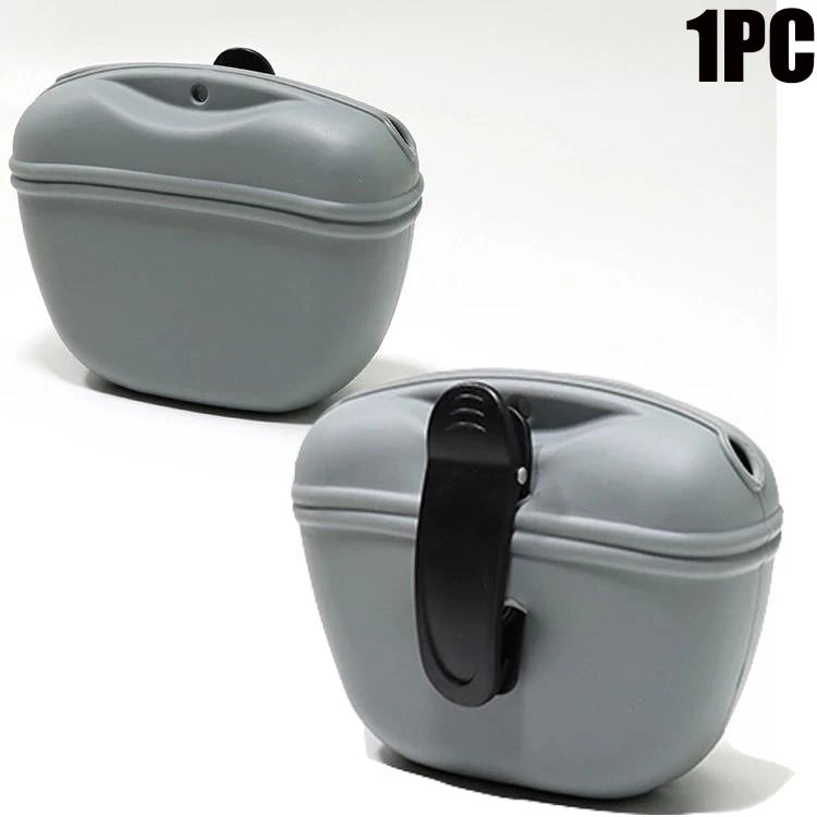 Magnetic Silicone Pet Treat Pouch - Hands-Free Training Bag