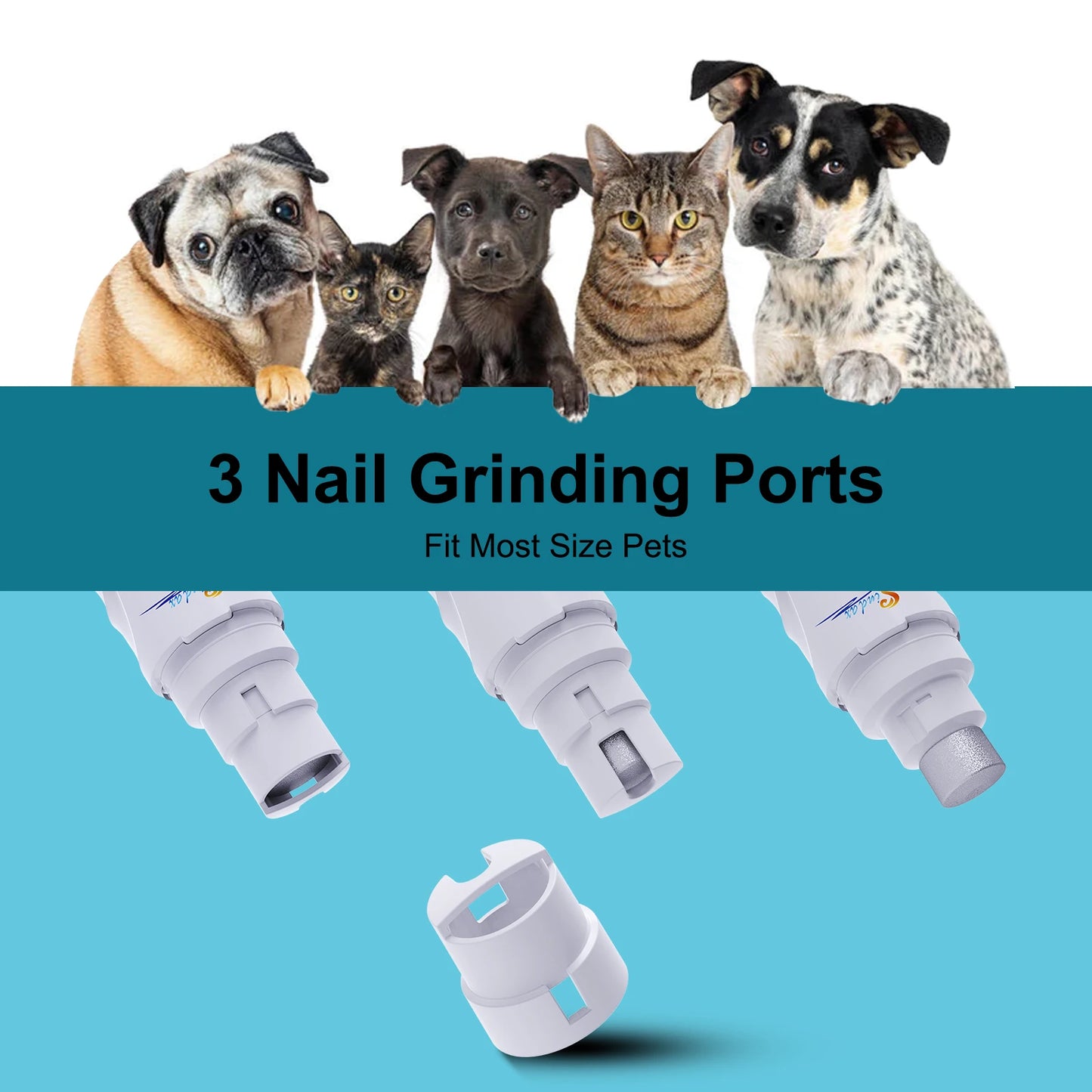Professional Quiet Pet Nail Grinder (USB Rechargeable)