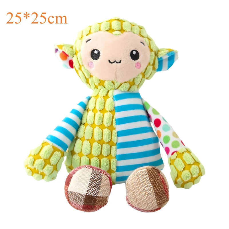 Squeaky Plush Dog Chew Toy - Bite Resistant Dental Care Animal