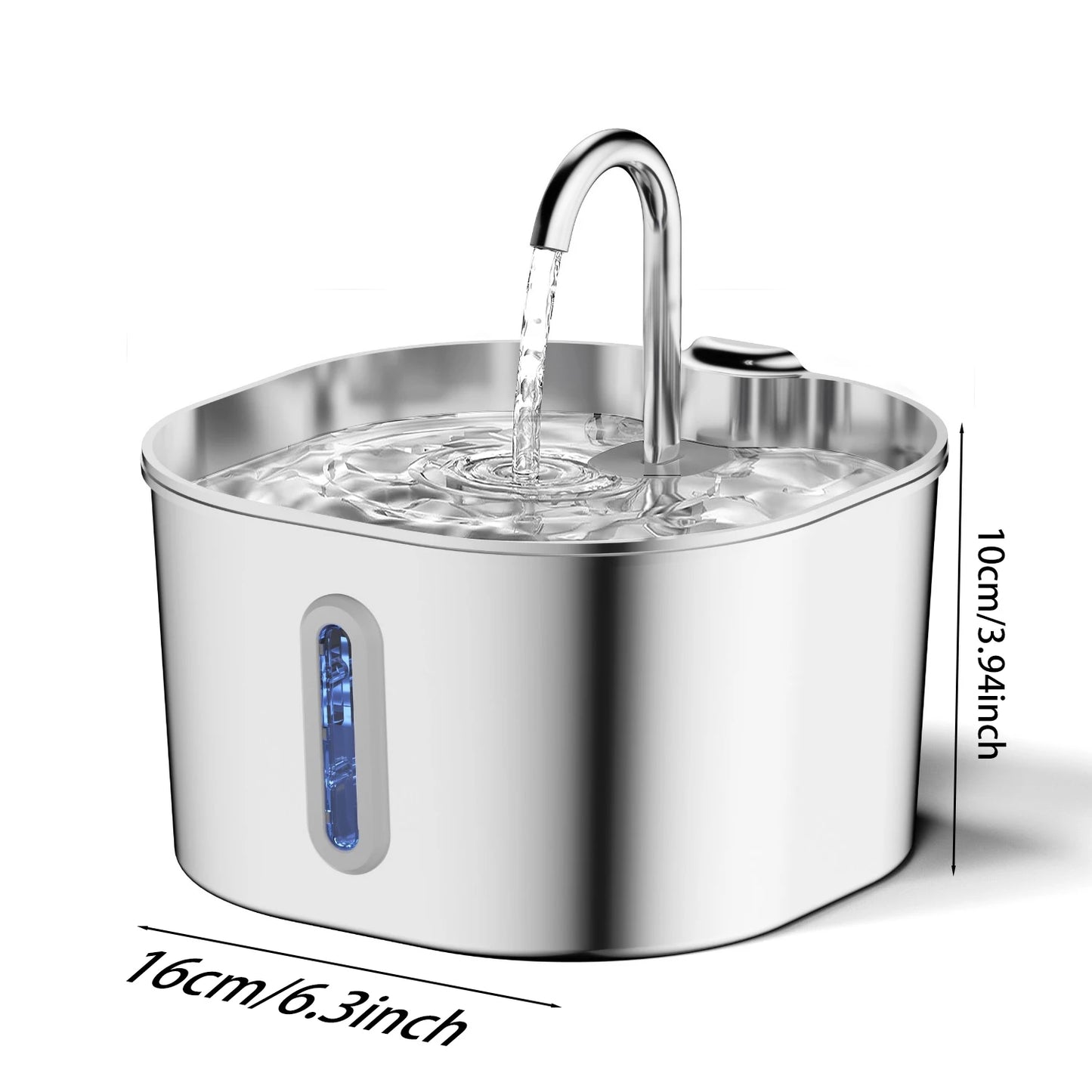 AquaFlow Stainless Pet Fountain