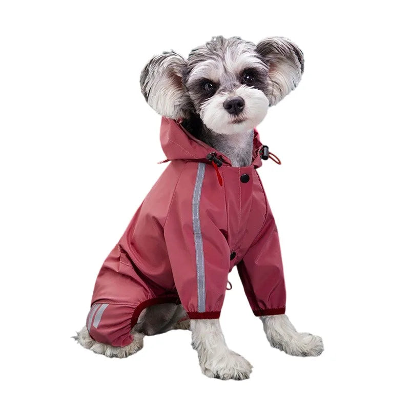 Full-Body Reflective Waterproof Dog Raincoat