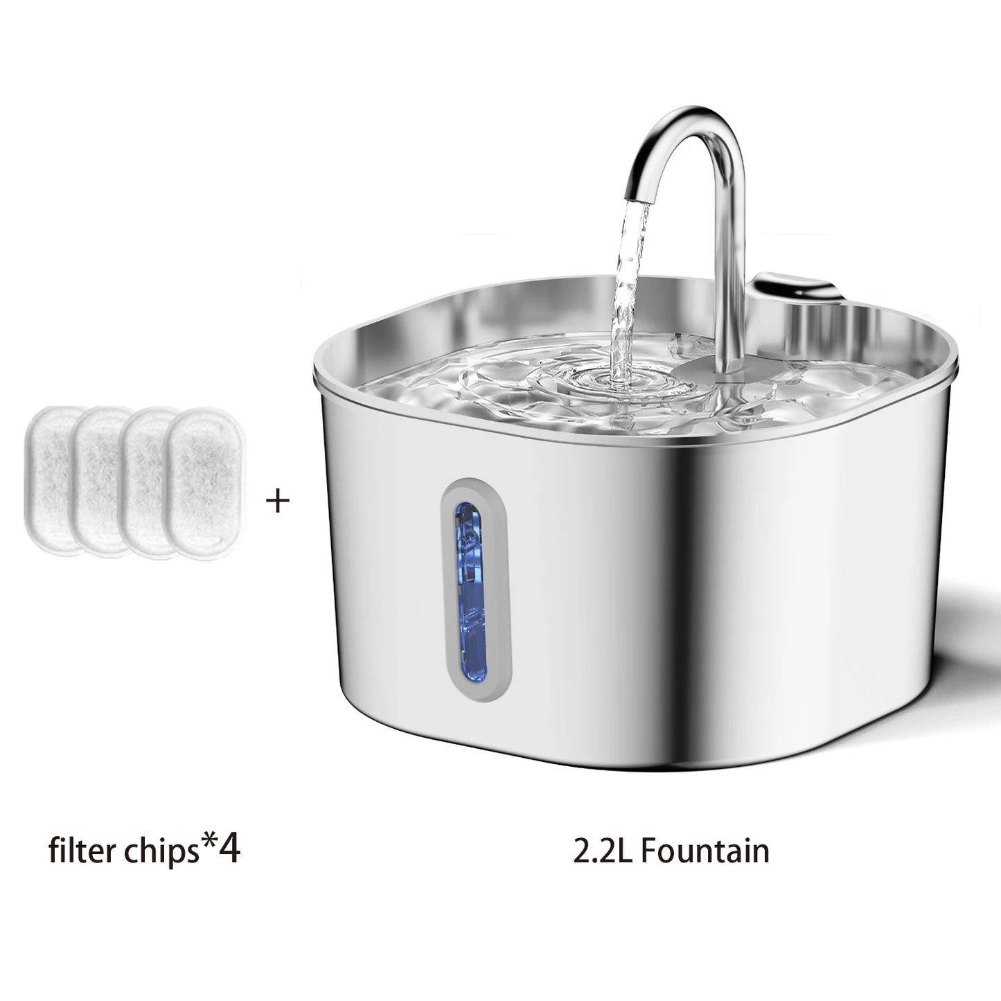 AquaFlow Stainless Pet Fountain