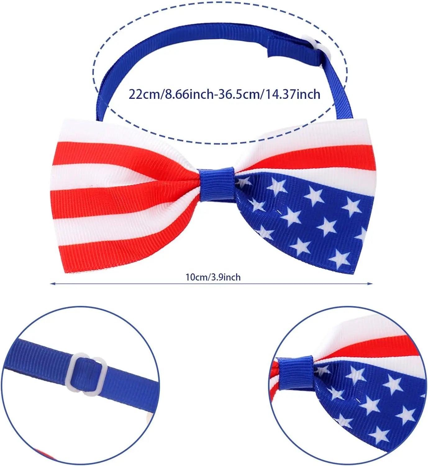 Uncle Sam Patriotic Pet Hat & Bowtie Set - 4th of July Edition