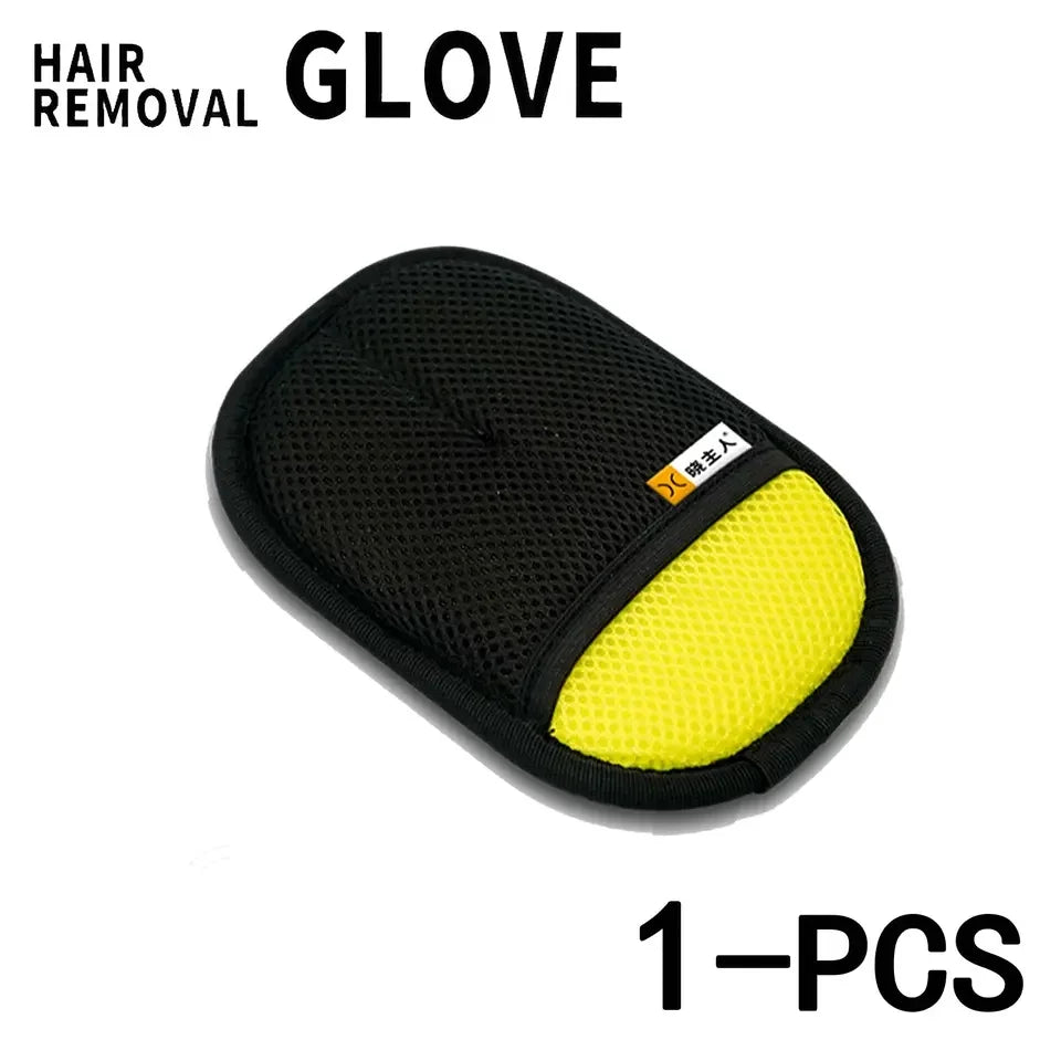 Two-Way Electrostatic Pet Hair Remover Glove & Brush Set
