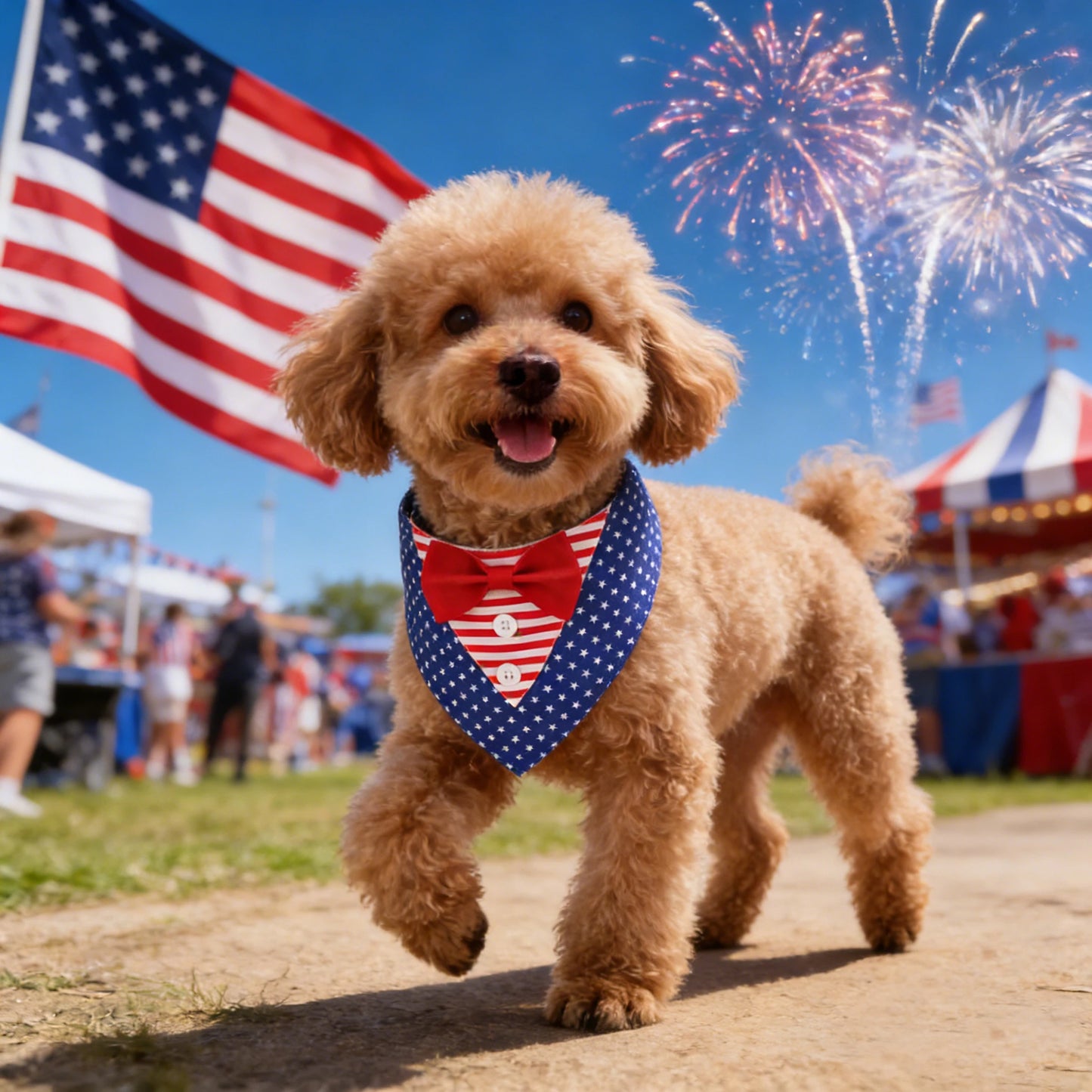Patriotic Tuxedo Pet Bandana - 4th of July Edition