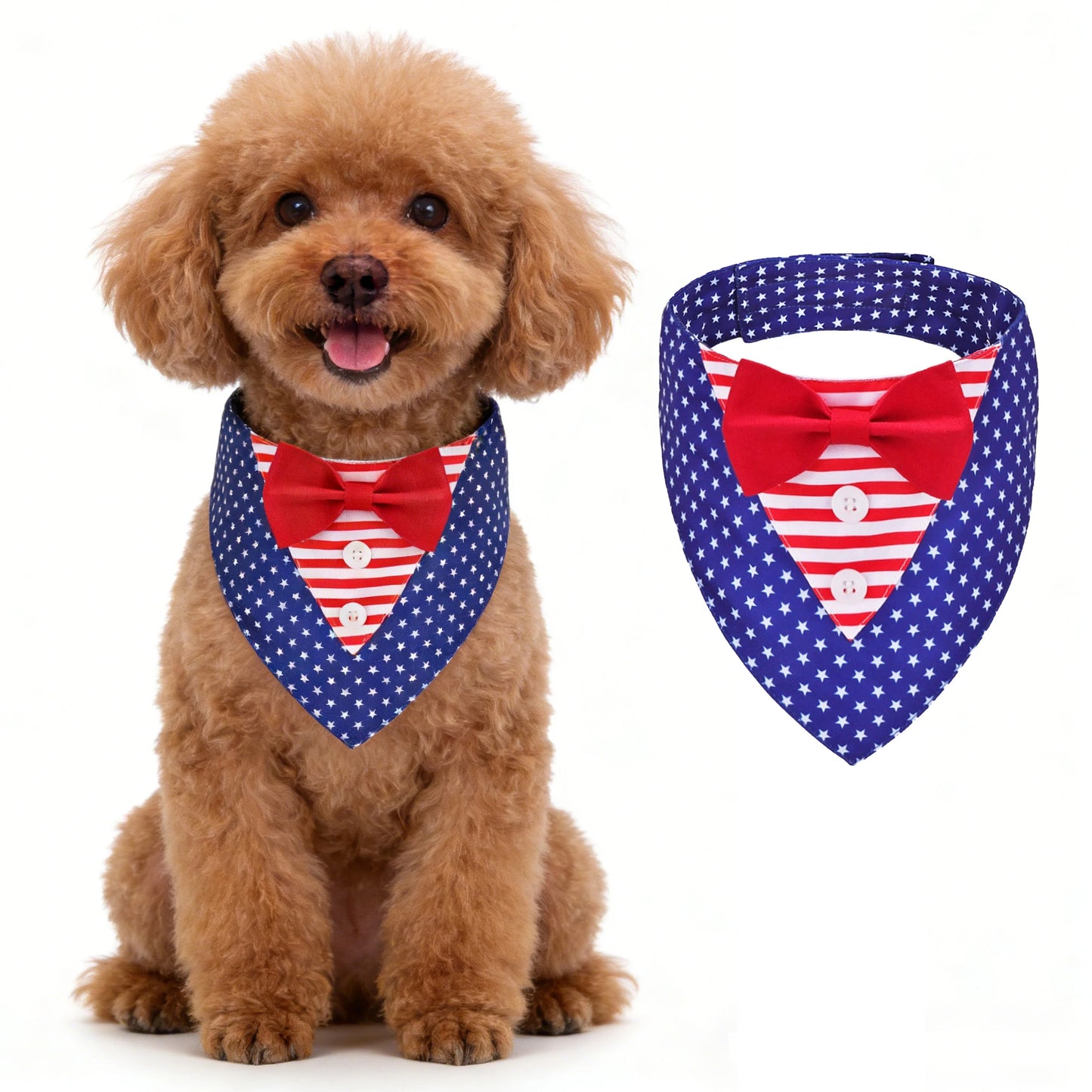 Patriotic Tuxedo Pet Bandana - 4th of July Edition