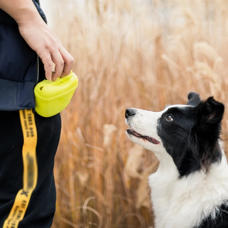 Magnetic Silicone Pet Treat Pouch - Hands-Free Training Bag