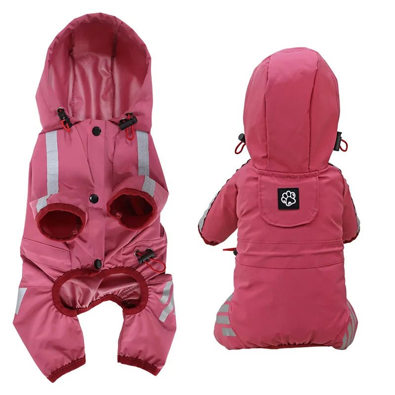 Full-Body Reflective Waterproof Dog Raincoat