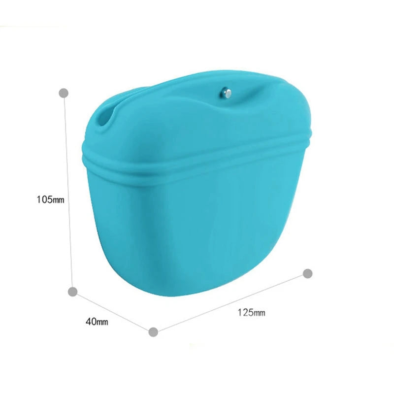 Magnetic Silicone Pet Treat Pouch - Hands-Free Training Bag
