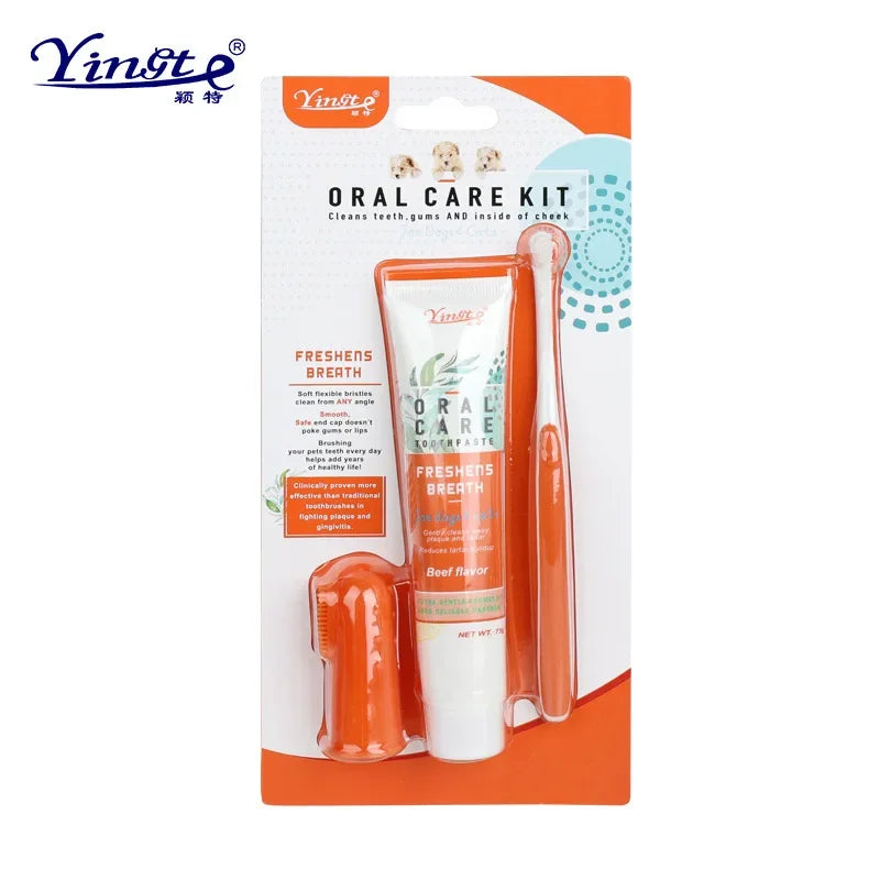 Fresh Breath Pet Oral Care Kit - Toothbrush & Paste Set