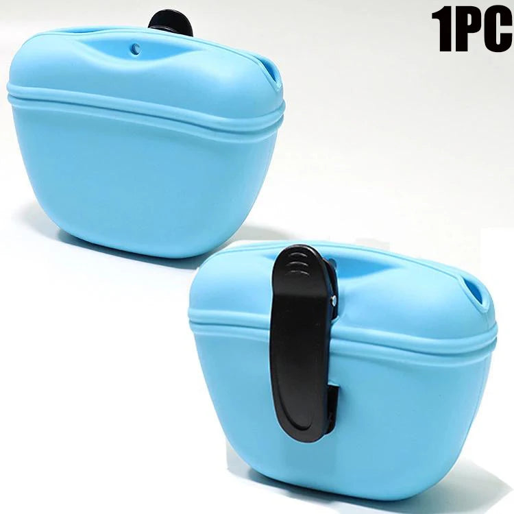 Magnetic Silicone Pet Treat Pouch - Hands-Free Training Bag
