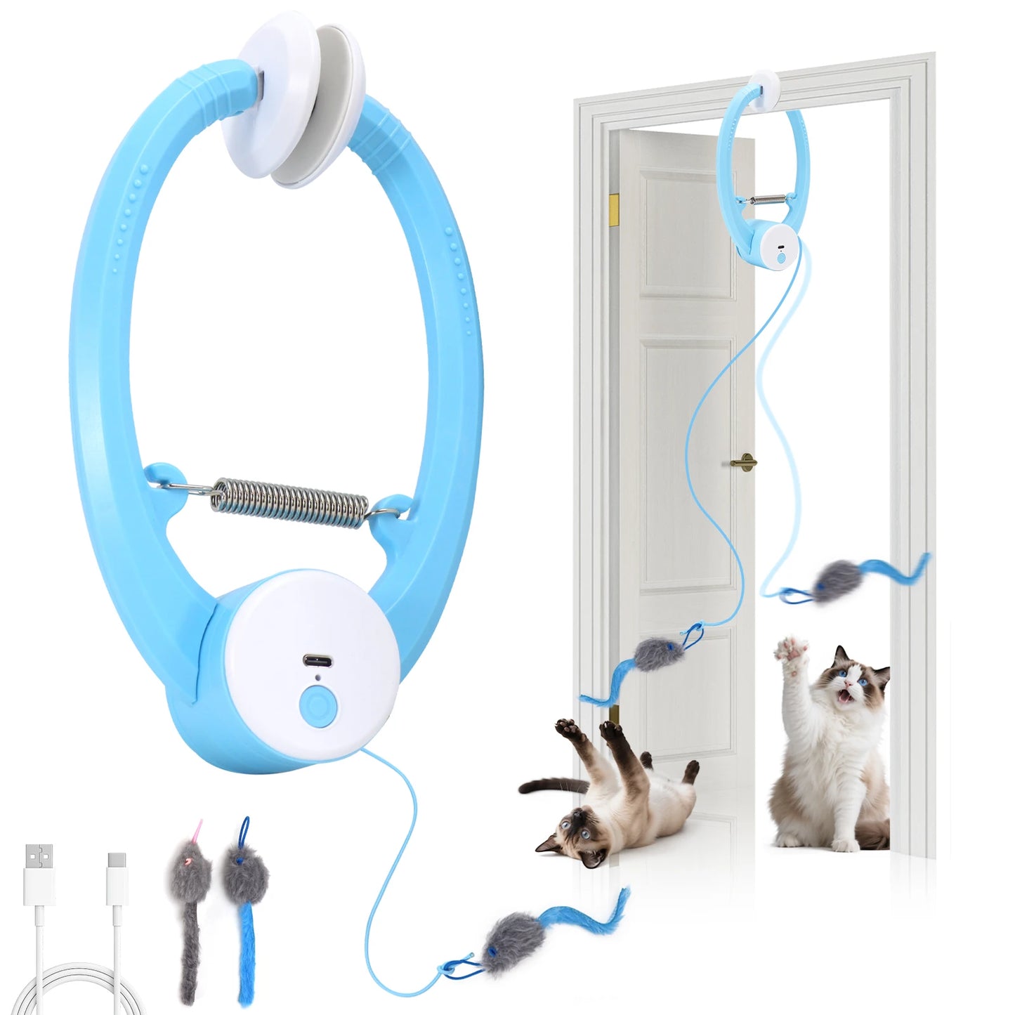 Automatic Interactive Hanging Cat Toy Set (USB Rechargeable)