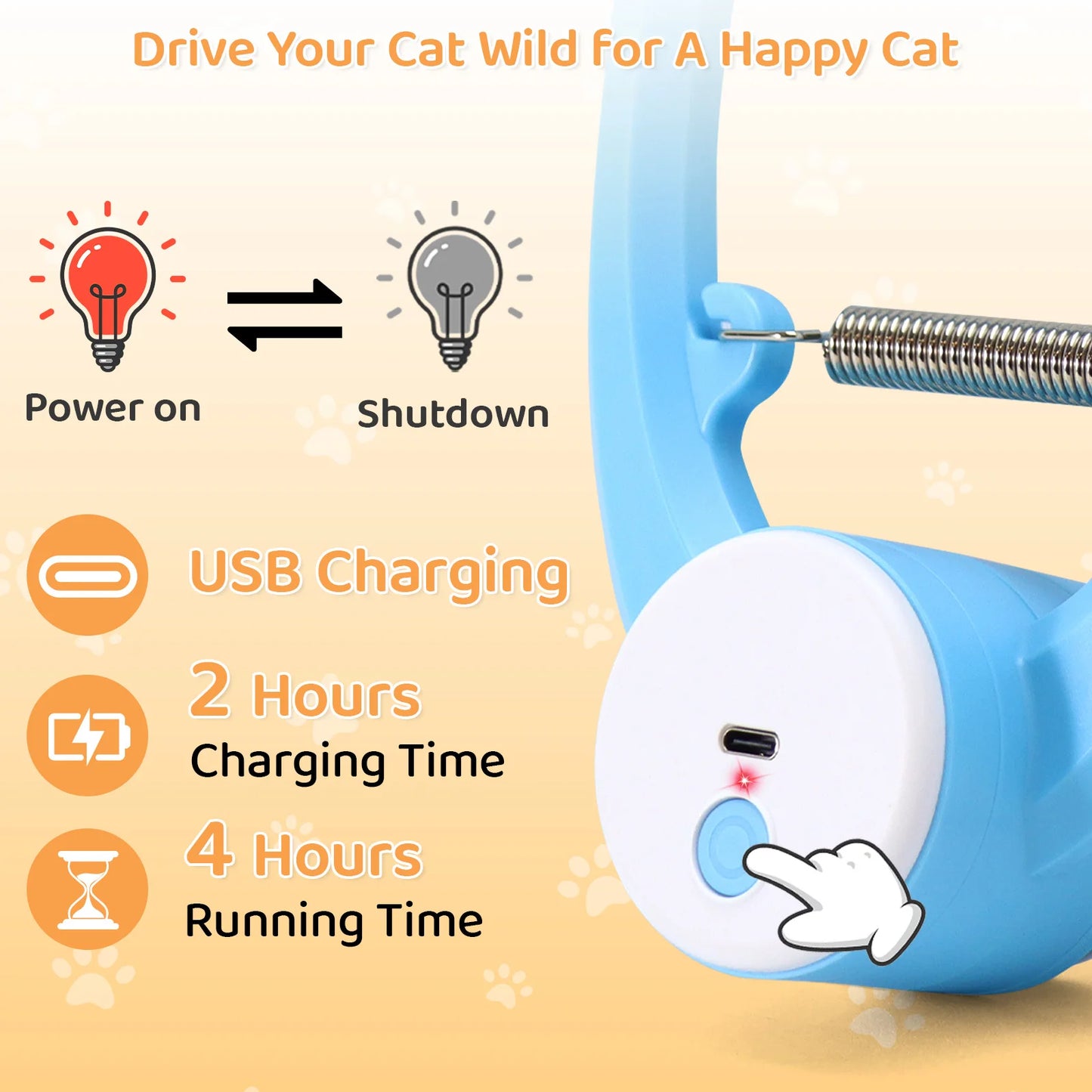Automatic Interactive Hanging Cat Toy Set (USB Rechargeable)