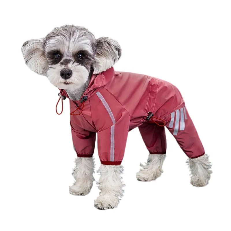 Full-Body Reflective Waterproof Dog Raincoat