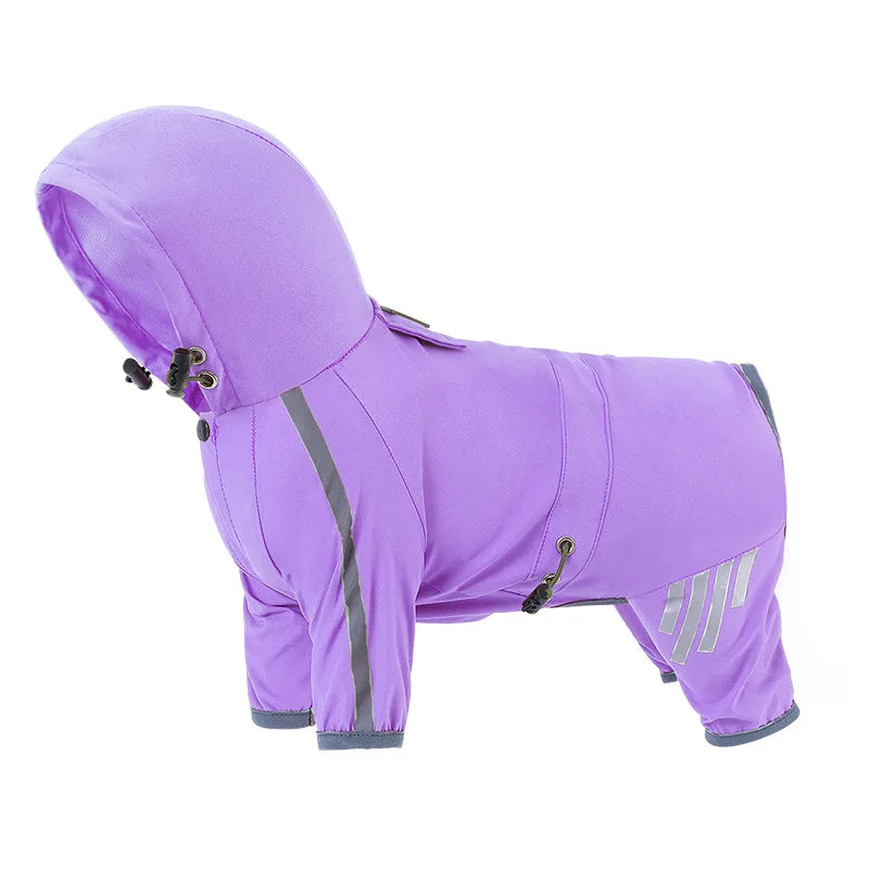 Full-Body Reflective Waterproof Dog Raincoat